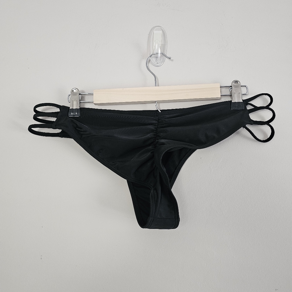 Black Strappy Bikini Bottom